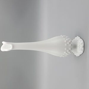 Vintage Fenton Milk Glass Hobnail  Swung Vase 9.5" tall